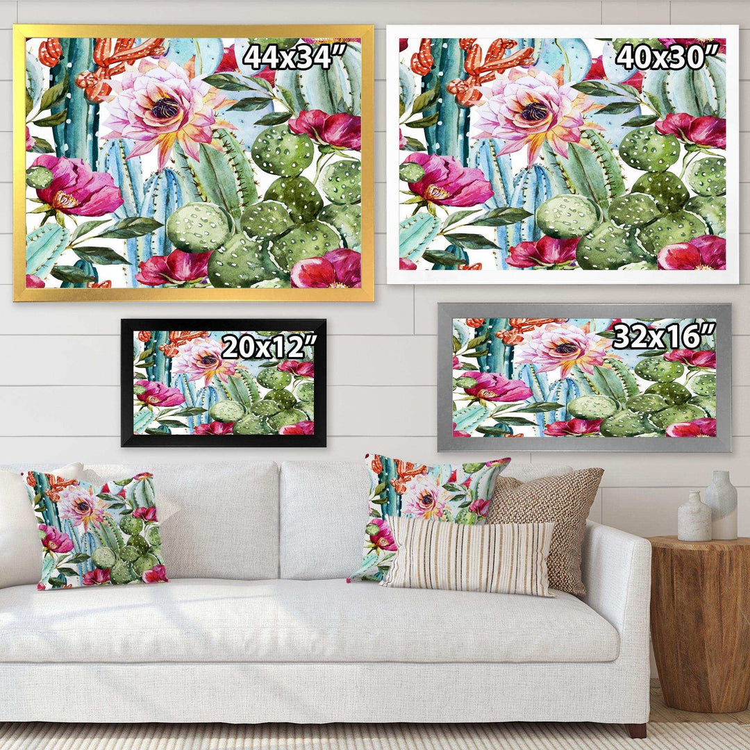 Cactus Pattern Watercolor