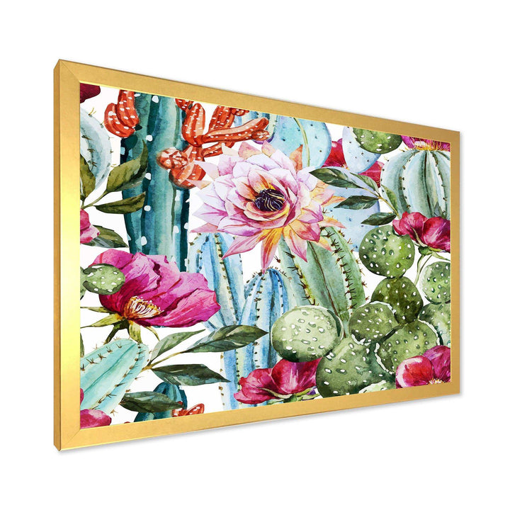 Cactus Pattern Watercolor