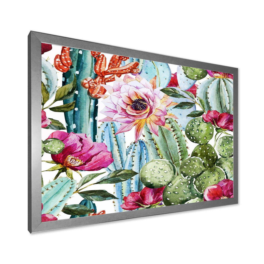 Cactus Pattern Watercolor