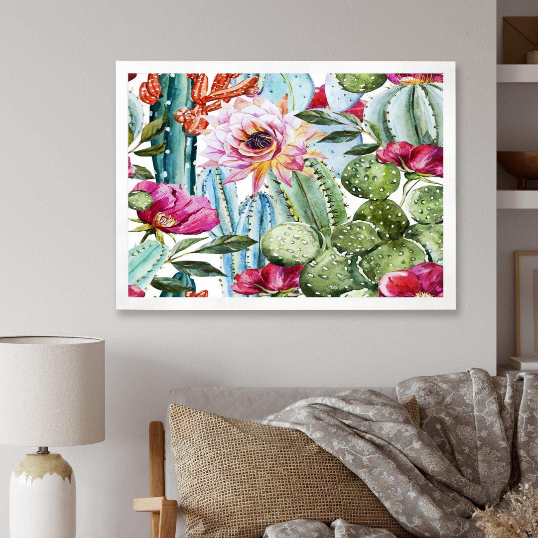 Cactus Pattern Watercolor