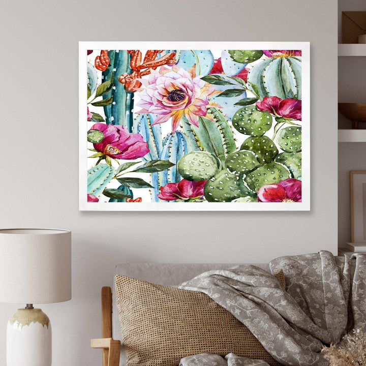 Cactus Pattern Watercolor