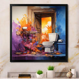 Abstract Harmony Toilet Canvas Canvas