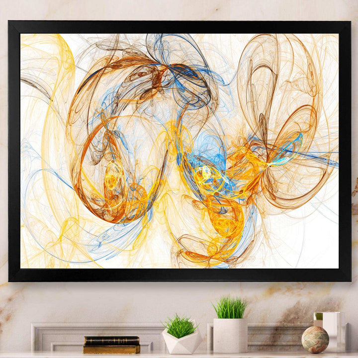 Billowing Smoke Yellow - Modern Canvas Wall Art