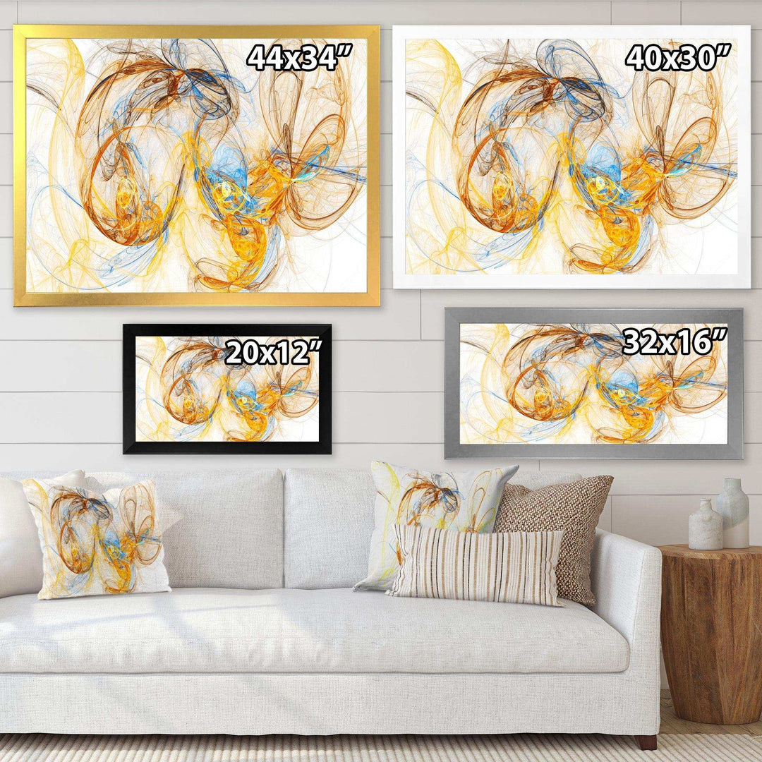 Billowing Smoke Yellow - Modern Canvas Wall Art
