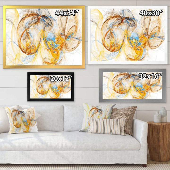 Billowing Smoke Yellow - Modern Canvas Wall Art