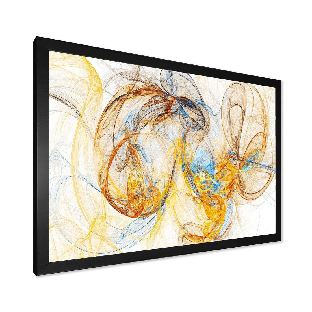 Billowing Smoke Yellow - Modern Canvas Wall Art