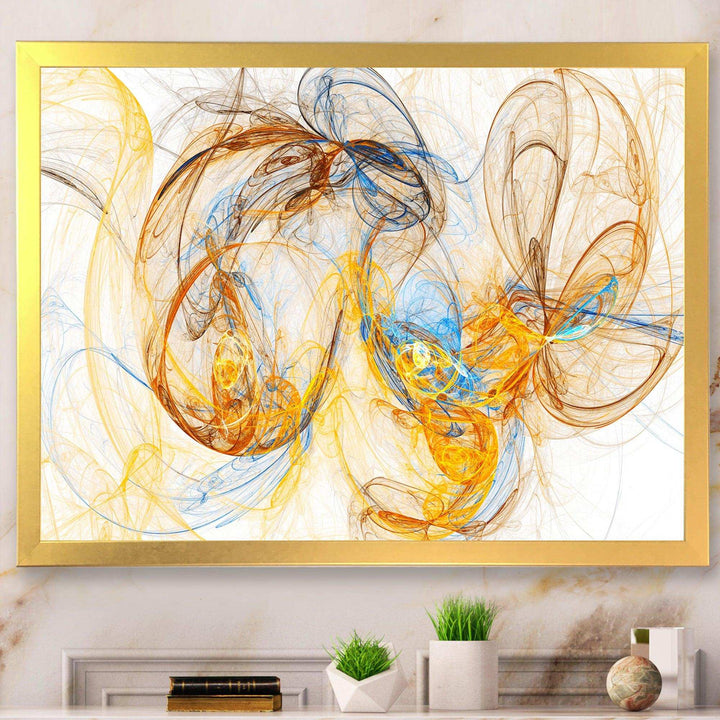 Billowing Smoke Yellow - Modern Canvas Wall Art