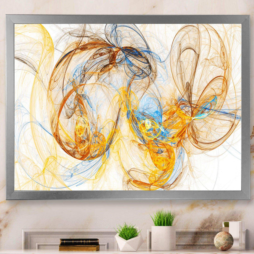Billowing Smoke Yellow - Modern Canvas Wall Art