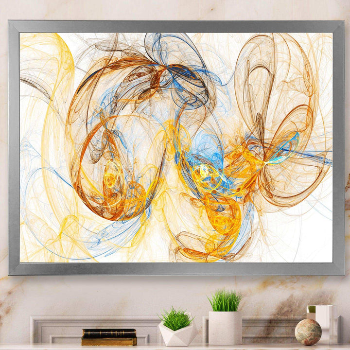 Billowing Smoke Yellow - Modern Canvas Wall Art