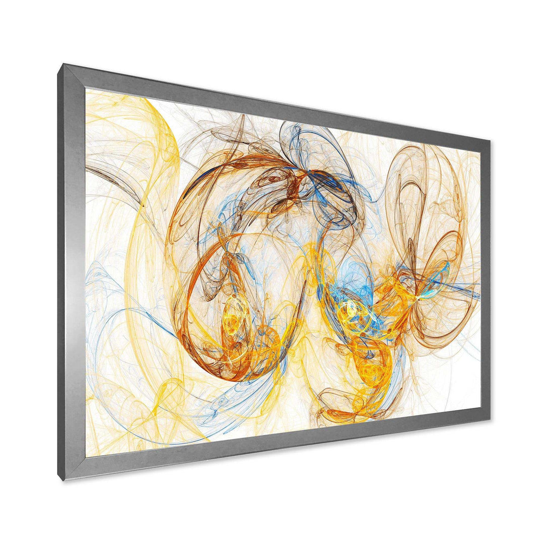 Billowing Smoke Yellow - Modern Canvas Wall Art