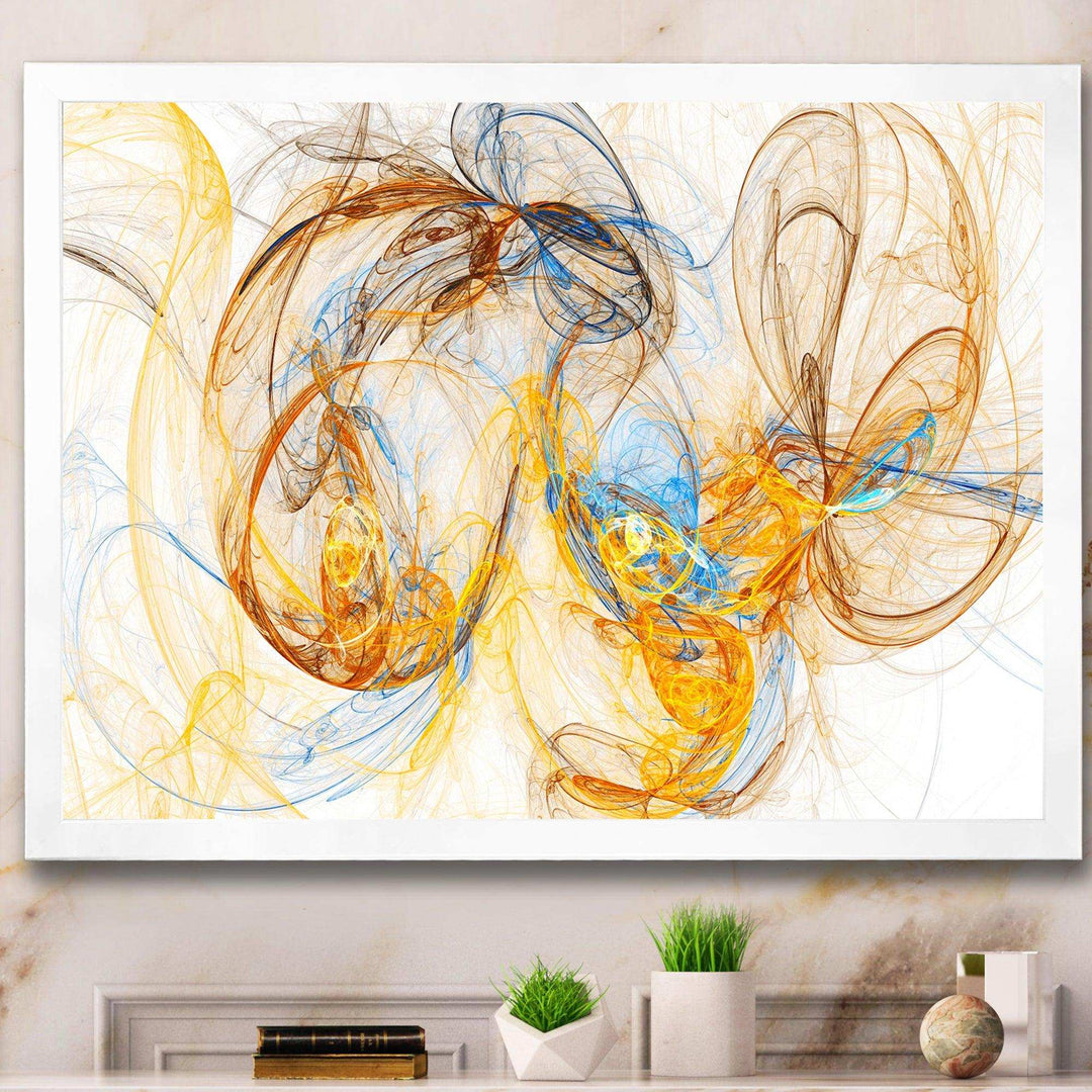 Billowing Smoke Yellow - Modern Canvas Wall Art
