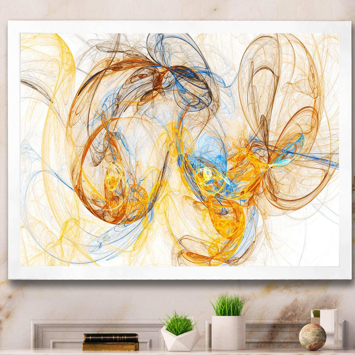 Billowing Smoke Yellow - Modern Canvas Wall Art