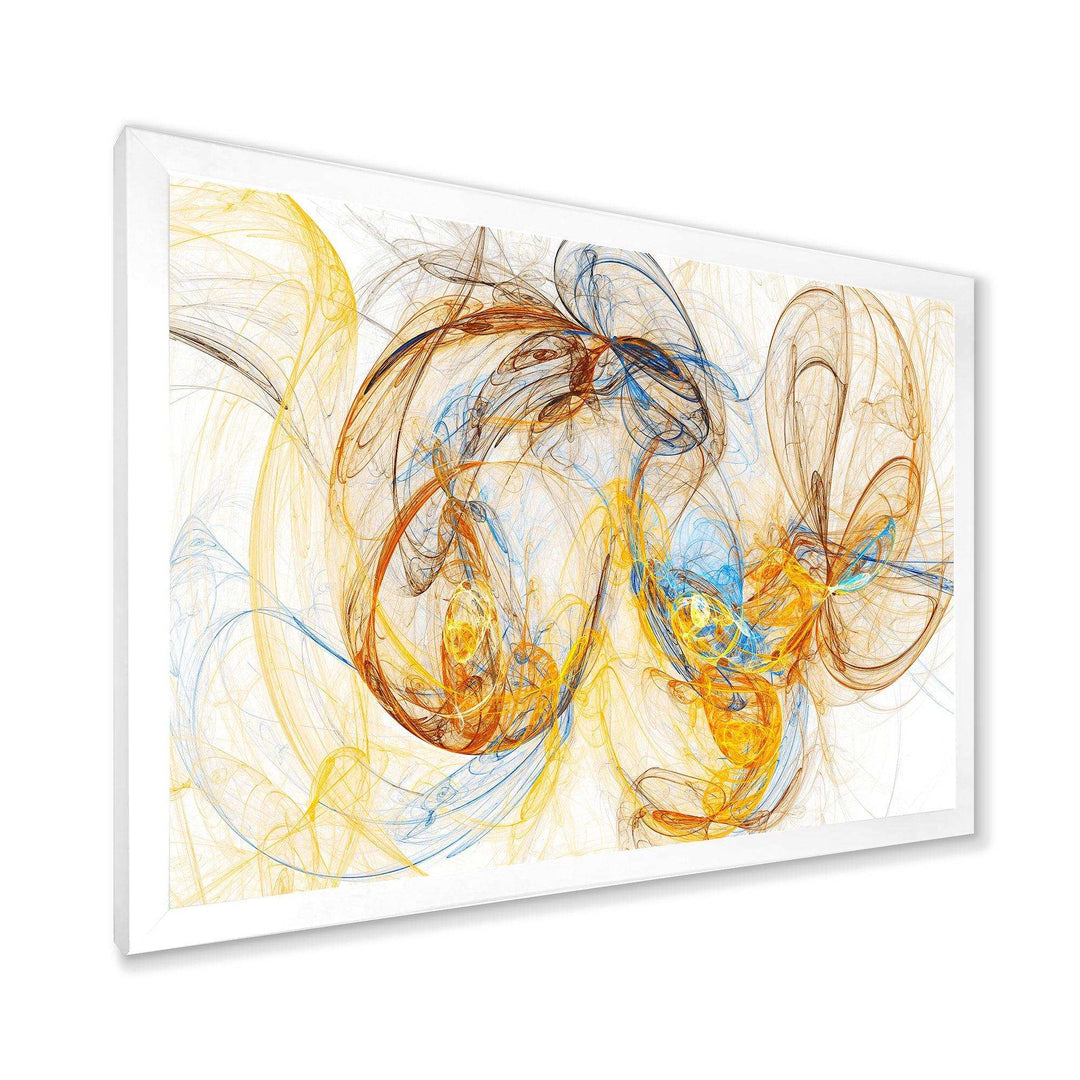 Billowing Smoke Yellow - Modern Canvas Wall Art
