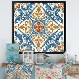 Mediterranean Tiles In Retro Blue V