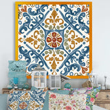 Mediterranean Tiles In Retro Blue V