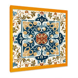 Mediterranean Tiles In Retro Blue VIII