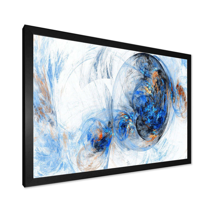 Colored Smoke Dark Blue - Modern Bedroom Wall Art