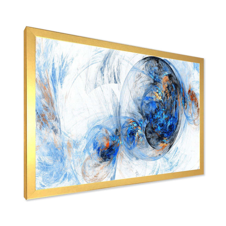 Colored Smoke Dark Blue - Modern Bedroom Wall Art