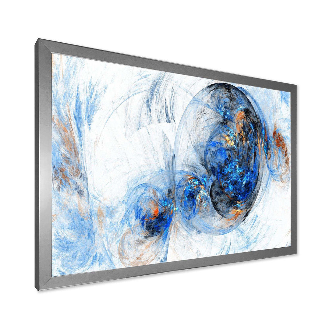 Colored Smoke Dark Blue - Modern Bedroom Wall Art