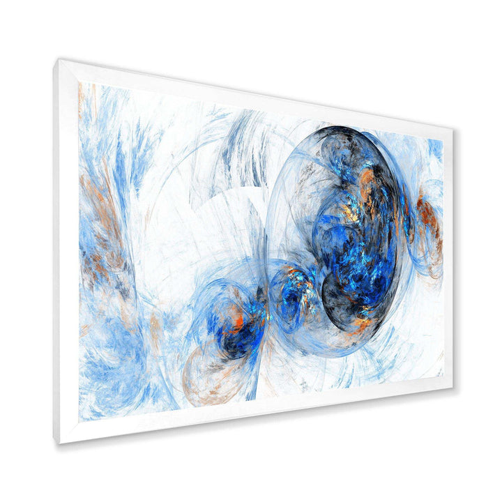 Colored Smoke Dark Blue - Modern Bedroom Wall Art