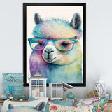 Cool Alpaca With Sunglasses Watercolour I