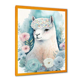 Flower Alpaca Watercolour I