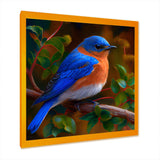 Beautiful Bright Bluebird On A Branch I