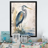 Heron By The Waterside Watercolour I