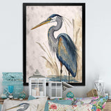 Heron By The Waterside Watercolour II