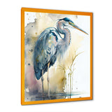 Heron By The Waterside Watercolour III