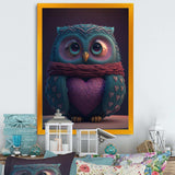 Cute Knitted Valentine Heart Owl II