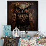 Wise Owl In Earth Tones I