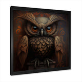 Wise Owl In Earth Tones I