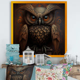 Wise Owl In Earth Tones I