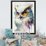 Cool White Owl With Funky Sunglasses I