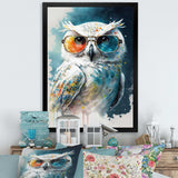 Cool White Owl With Funky Sunglasses II