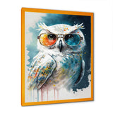 Cool White Owl With Funky Sunglasses II