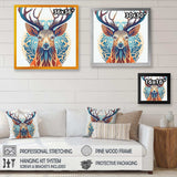 Wild Buck In Blue And Brown