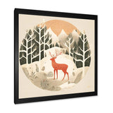 Majestic Deer In The Winter Woods I