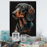 Dachshund On Black I