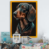 Dachshund On Black I