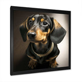 Portrait Of A Black Glam Dachshund I