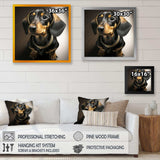 Portrait Of A Black Glam Dachshund I