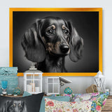 Portrait Of A Black Dachshund I