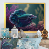 Magnificent Bettafish In Shades Of Blue And Purple VI