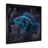 Mysterious Tropical Blue Fish In Tones Of Blue I