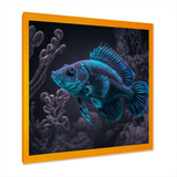 Mysterious Tropical Blue Fish In Tones Of Blue I