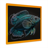 Mysterious Tropical Blue Fish In Tones Of Blue III