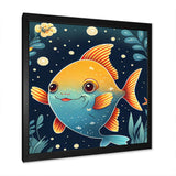 Cute Cartoon Fish In Orange And Blue