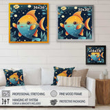 Cute Cartoon Fish In Orange And Blue